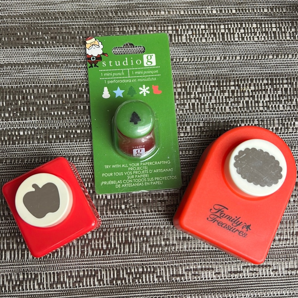 Set of 3 random paper punches